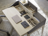 Studio Designs - Anthology Linen Writing Desk - Dark Gray / White