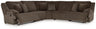 Top Tier - 5 Piece Reclining Sectional
