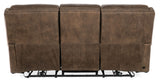 MS - Wheeler Power Sofa With Power Headrest - Dark Brown