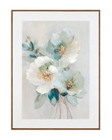 Floral Harmony I Framed Canvas - Beige