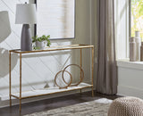 Ryandale - Console Sofa Table - Antique Brass Finish