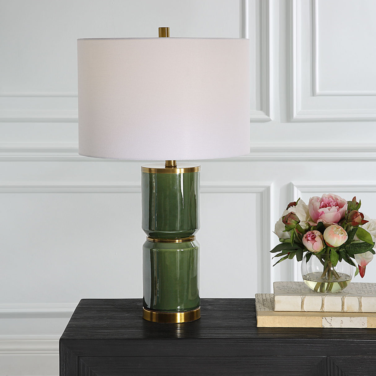 26" Table Lamp - Dark Green