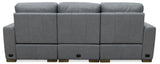 MS - Optimus Three Seat Power Sofa - Dark Gray