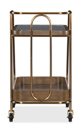 Commerce And Market - Walnut Wine and Bar Cart - Light Caramel