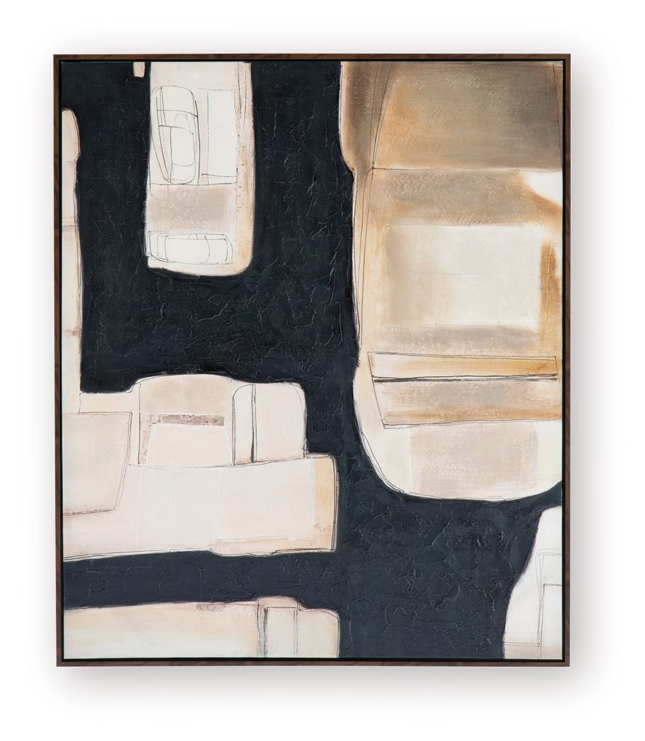 Feyville - Wall Art - Black / Brown / Cream