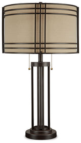 Hanswell - Metal Table Lamp  - Dark Brown