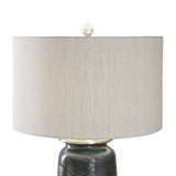 Olesya - Swirl Glass Table Lamp - Blue