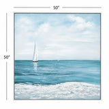 Drifting Framed Canvas - Blue