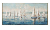Sailing Day Framed Canvas - Blue