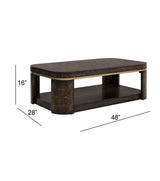 Langford - Coffee Table - Ebony Mappa Burl