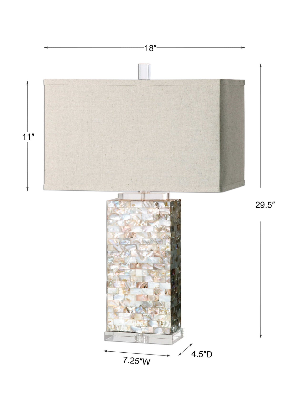 Aden - Capiz Shell Lamp - Beige