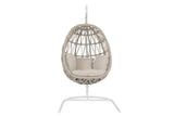 Dana - Rope Hanging Club Chair, With Self Welt - Linen Canvas