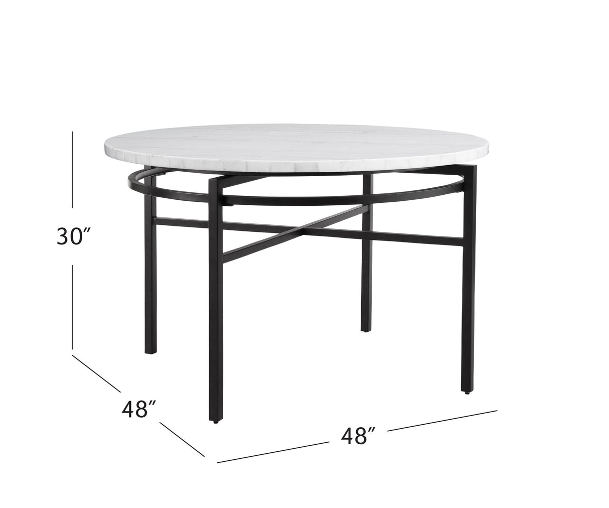 Hadley - Dining Table - Black / White