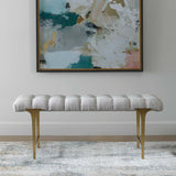 Imperial - Upholstered Gray Bench