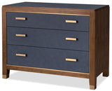 Melange - Gene Accent Drawer Chest - Brown / Blue