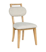 Ryder - Dining Chair - Chestnut Elm / Ant Brass / Tauple Boucle