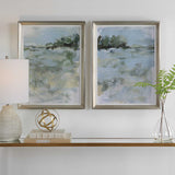 Far Away View - View Framed Prints - Light Blue