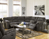 Tambo - Right Arm Facing Loveseat With Console 2 Pc Sectional - Pewter
