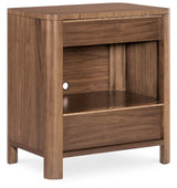 Eleana - Two Drawer Nightstand - Medium Wood