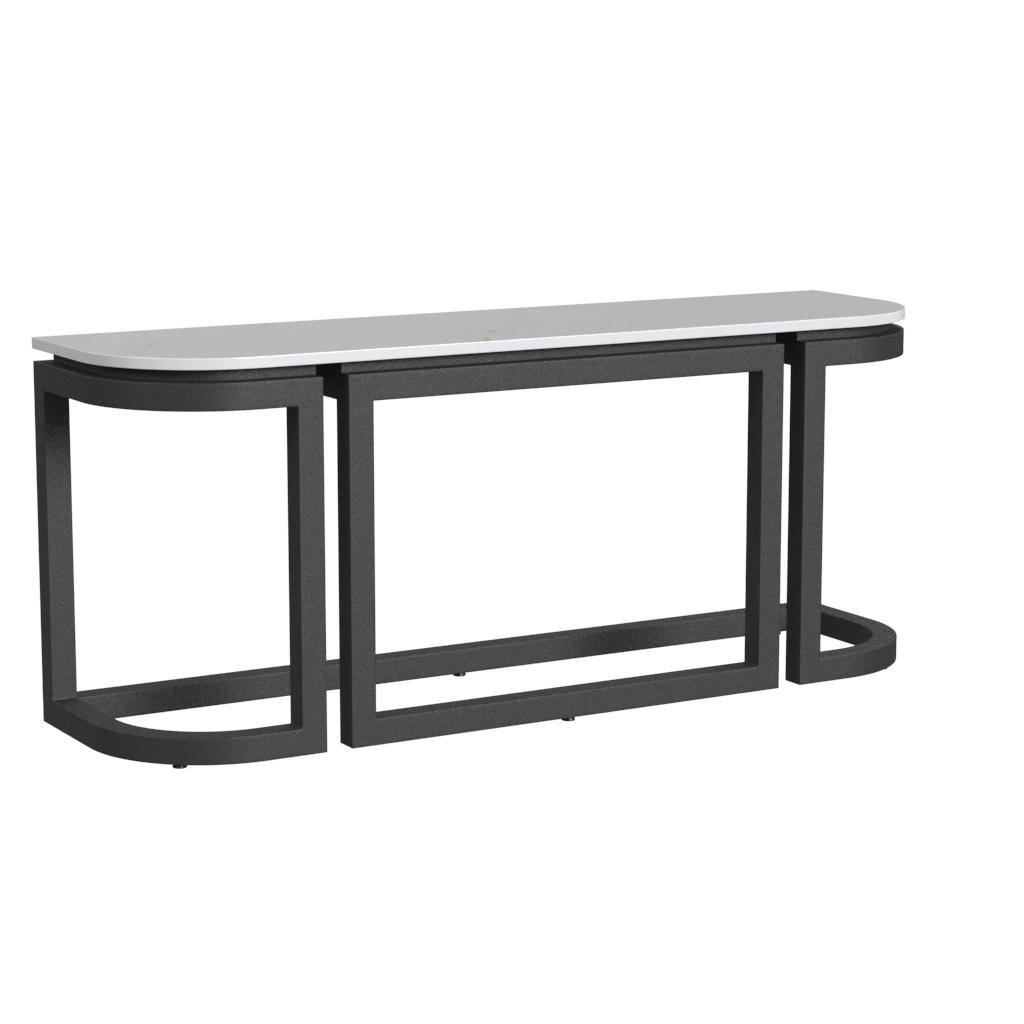 Malibu - Console Table - Black / White