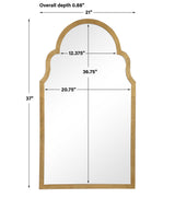 Shaped Arch Top Frame Mirror - Gold Leaf