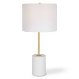 Table Lamp Metal Base - White