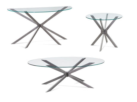 Deen - Oval Cocktail Table - Gray