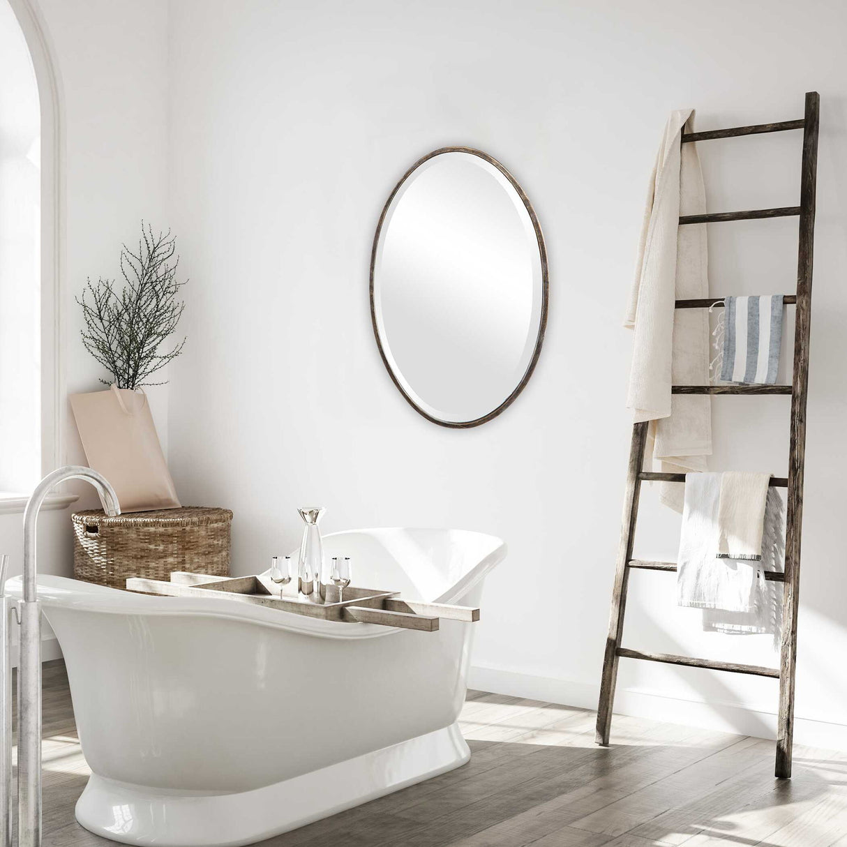 Mirror With Golden Highlights - Dark Bronze