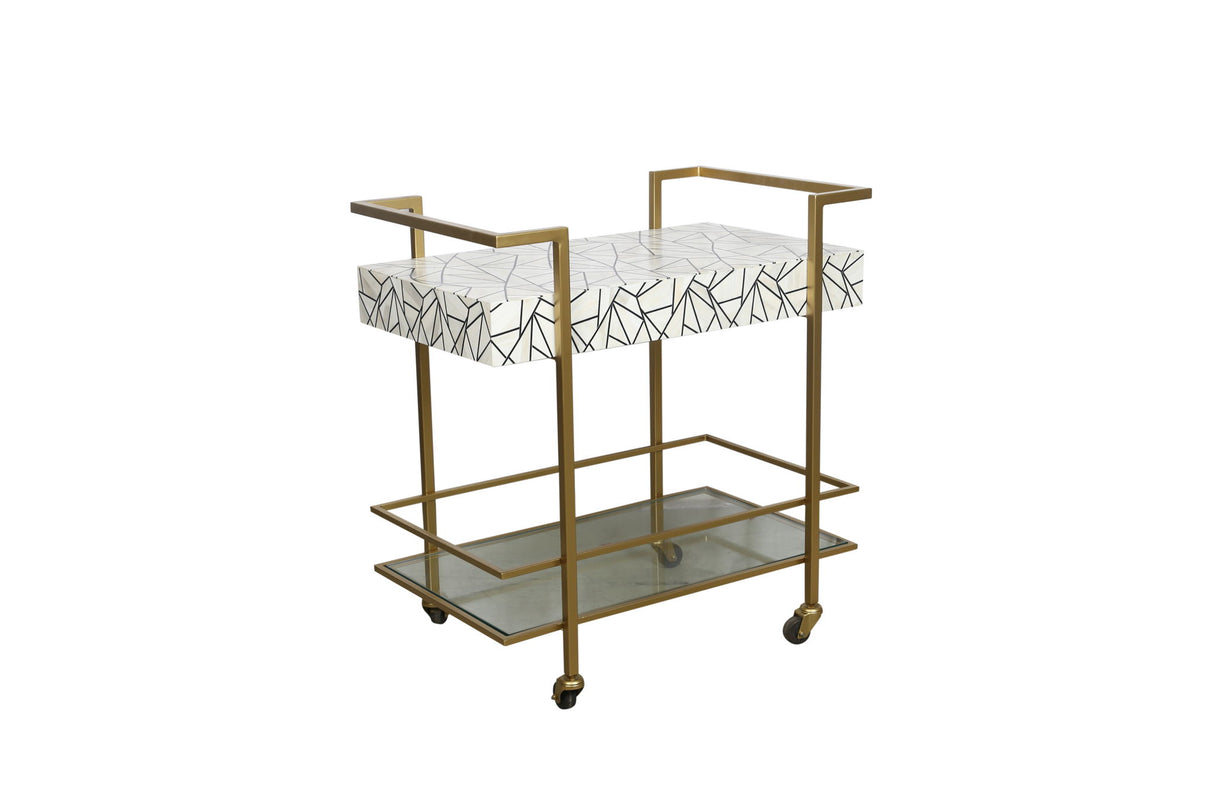 Bottoms Up - Bar Cart - Ivory Bone