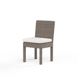 Coronado - Armless Dining Chair, With Self Welt - Canvas Flax / Dark Brown