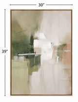 Verdant Horizon II Framed Canvas - Green