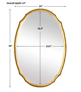Mirror - Lightly Antiqued Gold