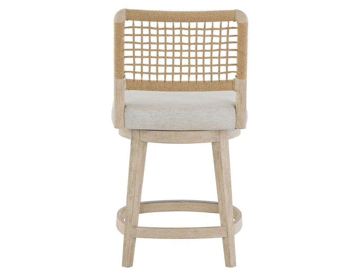 Oasis - Dockside Swivel Counter Stool - White / Beige