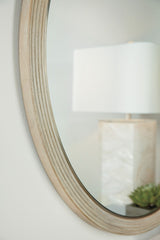 Cascade - Round Mirror - Light Brown