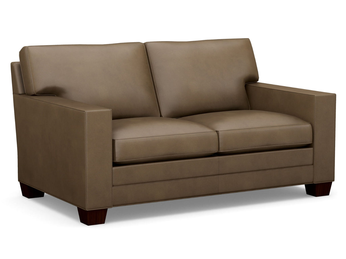 Couture Leather - Braxton Leather Loveseat - Dark Brown
