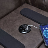 Crossplex - Smoke - Power Reclining Sofa With Adjustable Headrest