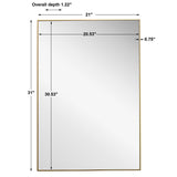 Plain Mirror - Gold Finish