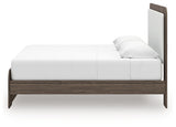Kendanport - 4 Pc. - King Platform Bed, Dresser, Mirror And Nightstand - Brown / White