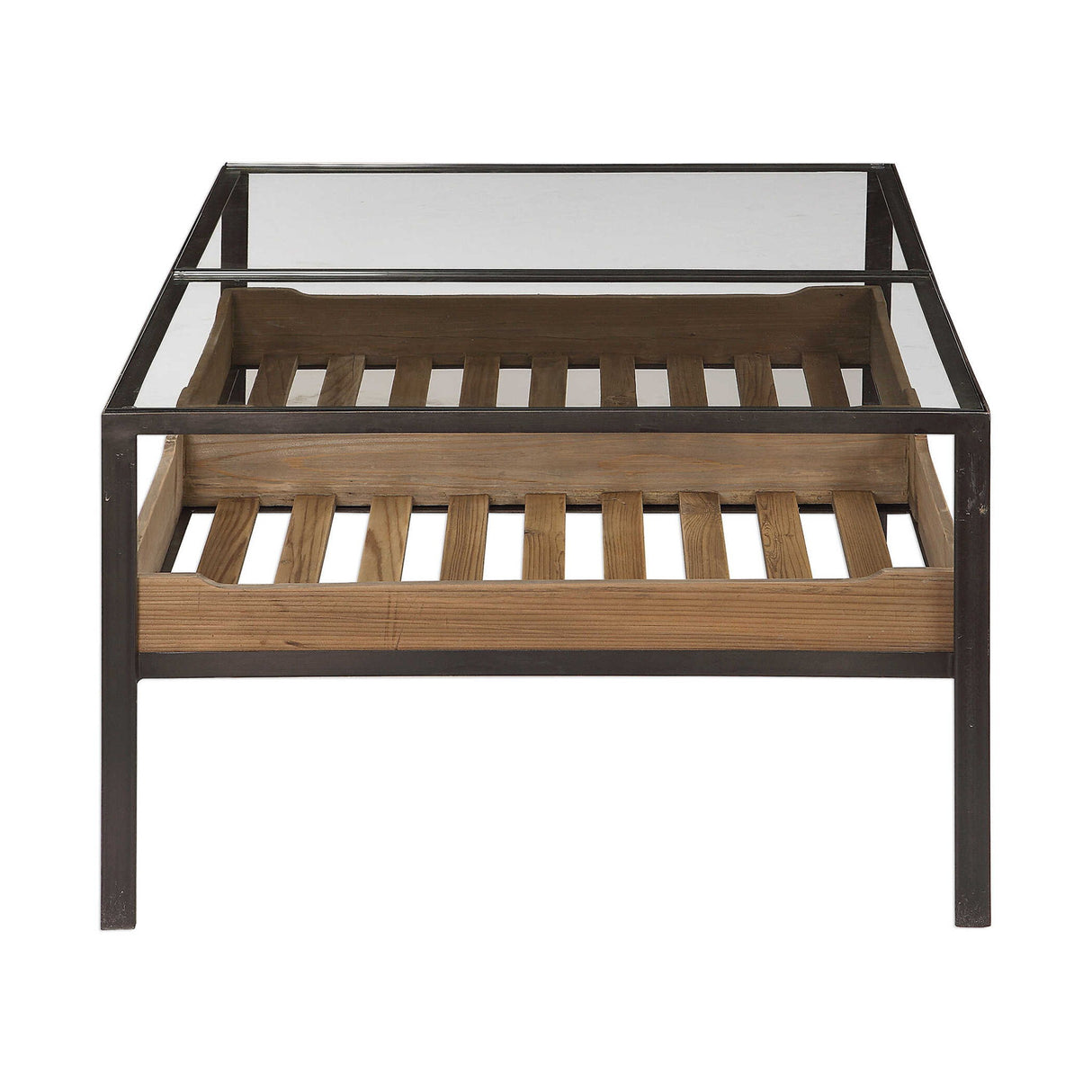 Silas - Coffee Table - Light Brown & Black