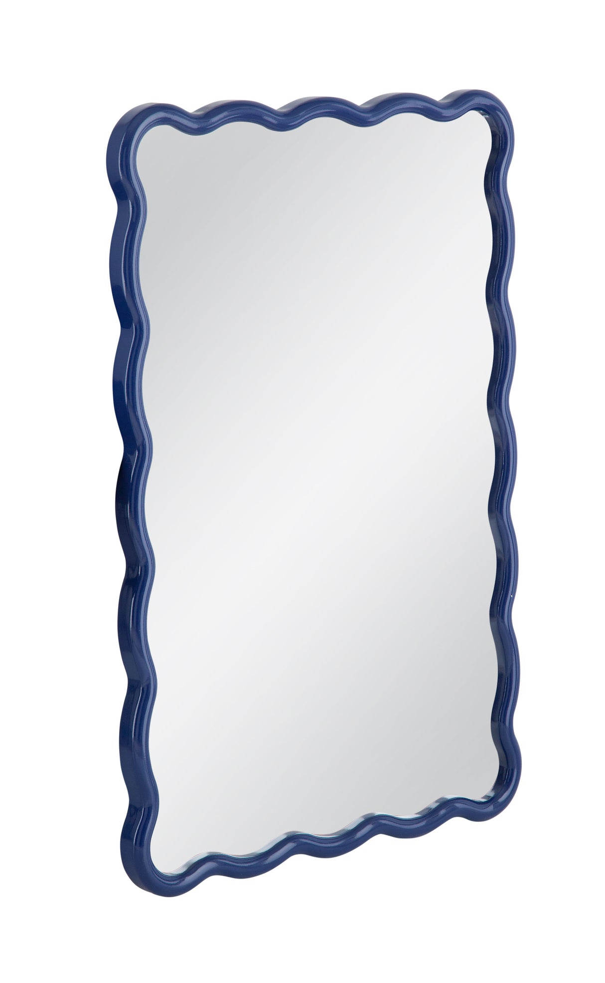 Camellia - Rectangle Wall Mirror - Blue