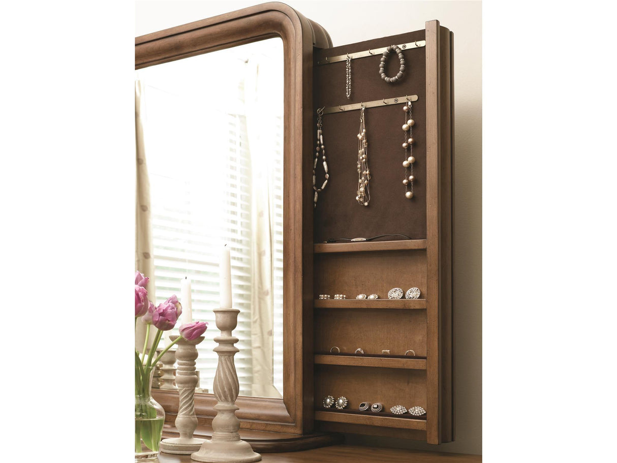 New Lou - Vertical Storage Mirror - Dark Brown