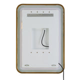 Crofton - Vanity Mirror - Gold & Pearl Silver