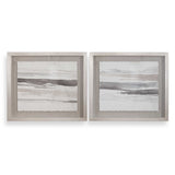 Neutral - Landscape Framed Prints, Set Of 2 - Pearl Silver
