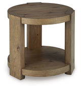 Flangren - Round End Table - Light Brown
