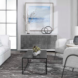 Checkerboard - 4 Door Cabinet - Gray