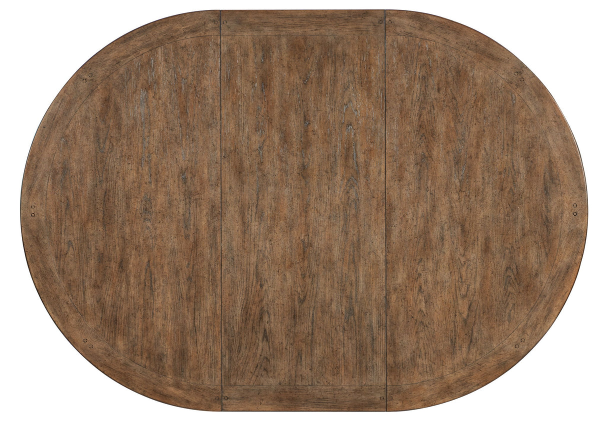 Americana - Round Pedestal Dining Table With One 22" Leaf