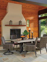 Cypress Point Ocean Terrace - Arm Dining Chair Swivel Rocker - Dark Gray