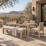 Sedona - Side Dining Chair In Canvas, No Welt - Coastal Teak / Latte Wicker