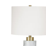 Savoy - Table Lamp - White / Brushed Gold
