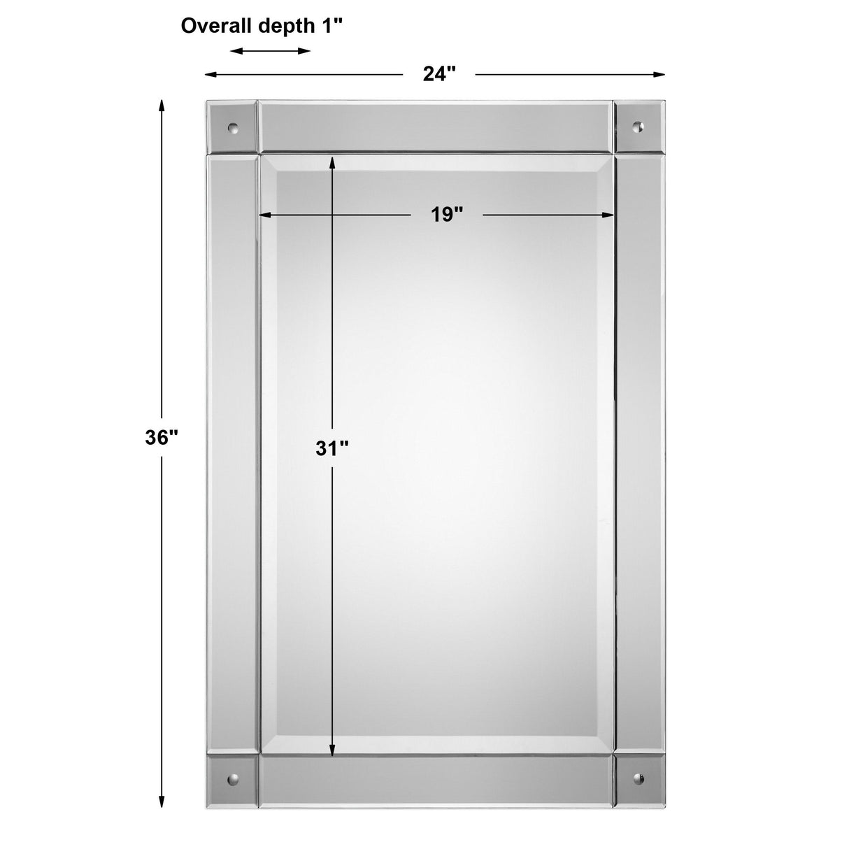 Frameless Mirror - Silver